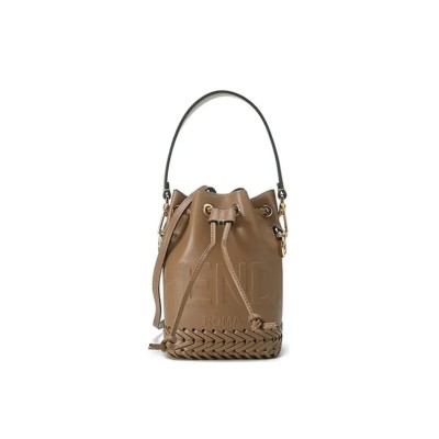 FENDI MINI MON TRESOR BROWN BUCKET BAG 8BS010AGV0F11WP (20*15*11cm)